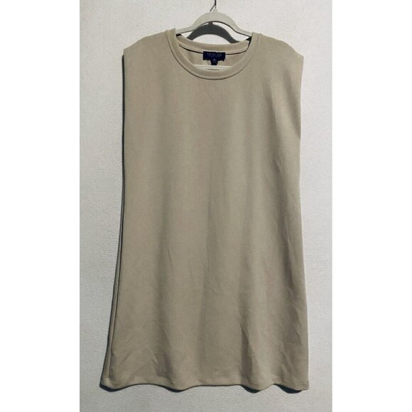 Rachel Zoe Dress Womens XL Beige Muscle Tank Mini Sleeveless Grunge Boxy Boho - Picture 1 of 7